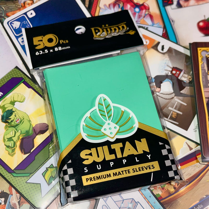 Load image into Gallery viewer, SULTAN SUPPLY: 50 PCS 63.5 X 88MM (66X91) MATTE DECK PROTECTOR DUAL LAYER (MINT GREEN)