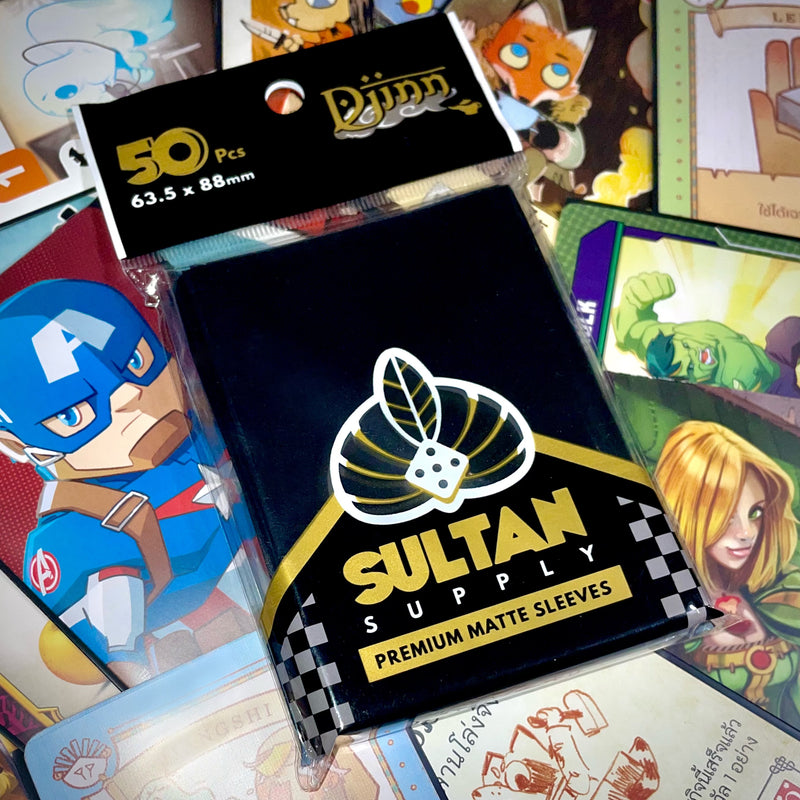 Load image into Gallery viewer, Sultan Supply: 50 pcs 63.5 x 88mm (66x91) Matte Deck protector (Black)