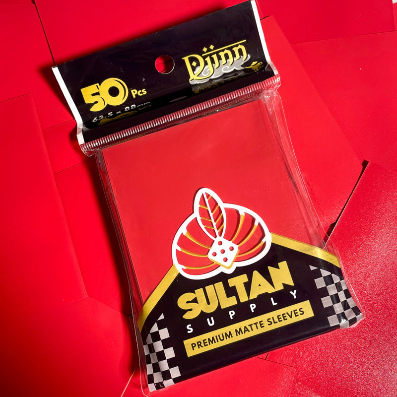 Load image into Gallery viewer, Sultan Supply: 50 pcs 63.5 x 88mm (66x91) Matte Deck protector dual layer (Red)