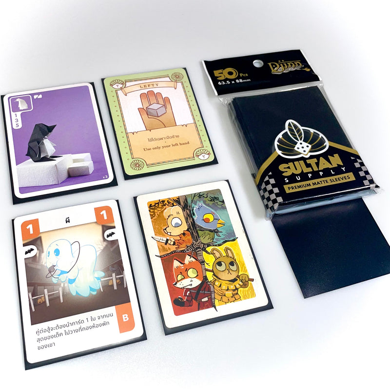 Load image into Gallery viewer, Sultan Supply: 50 pcs 63.5 x 88mm (66x91) Matte Deck protector (Black)