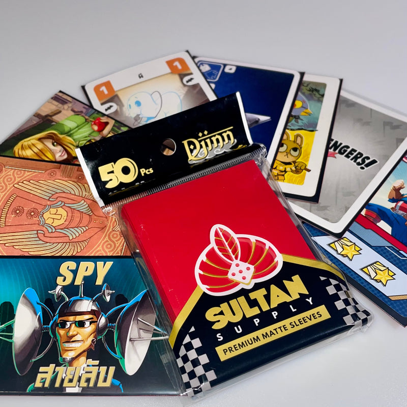 Load image into Gallery viewer, Sultan Supply: 50 pcs 63.5 x 88mm (66x91) Matte Deck protector dual layer (Red)