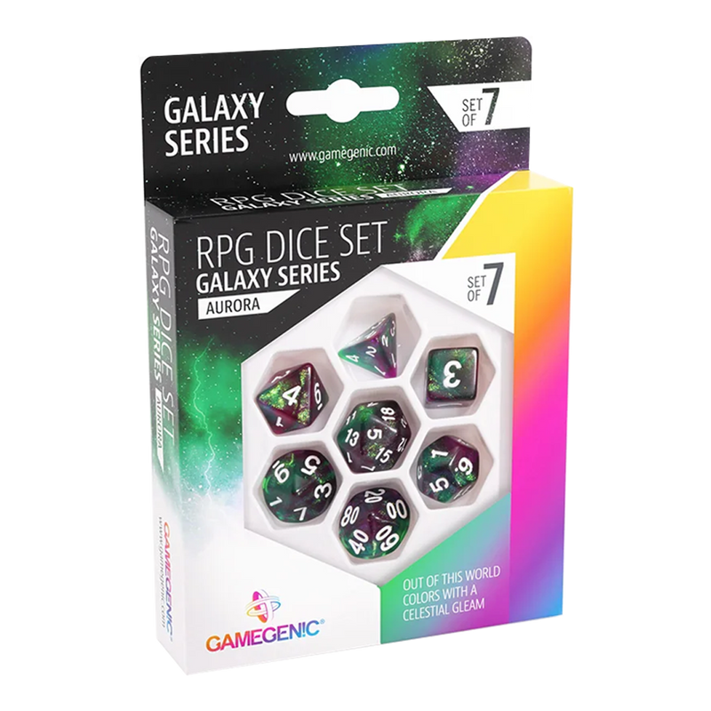 Load image into Gallery viewer, GALAXY SERIES - AURORA - RPG DICE SET (7PCS)