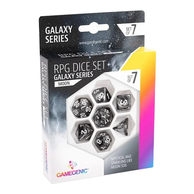 Load image into Gallery viewer, GALAXY SERIES - MOON - RPG DICE SET (7PCS)
