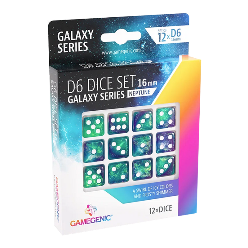 Load image into Gallery viewer, GALAXY SERIES - NEPTUNE - D6 DICE SET 16 MM (12 PCS)