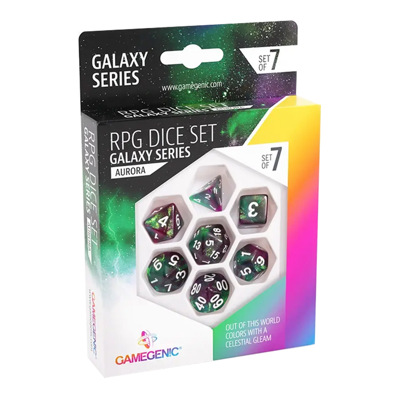 Load image into Gallery viewer, GALAXY SERIES - AURORA - RPG DICE SET (7PCS)