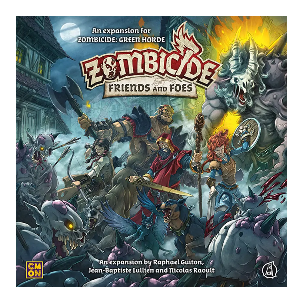 Zombicide Green Horde Friends and Foes Board Game EXPANSION - New Survivors & Challenges! Cooperative Strategy Game with Tabletop Miniatures, Ages 14+, 1-6 Players, 1 Hour Playtime, Made by CMON