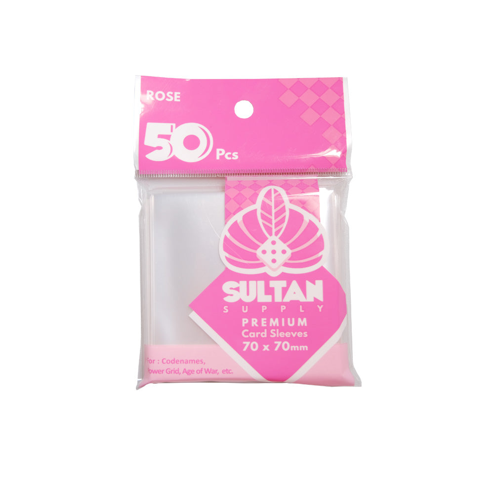 SLEEVES SULTAN ROSE 90M. ซองใส่การ์ด ขนาด 70x70 มม. (50 pcs) – Tower Tactic Games