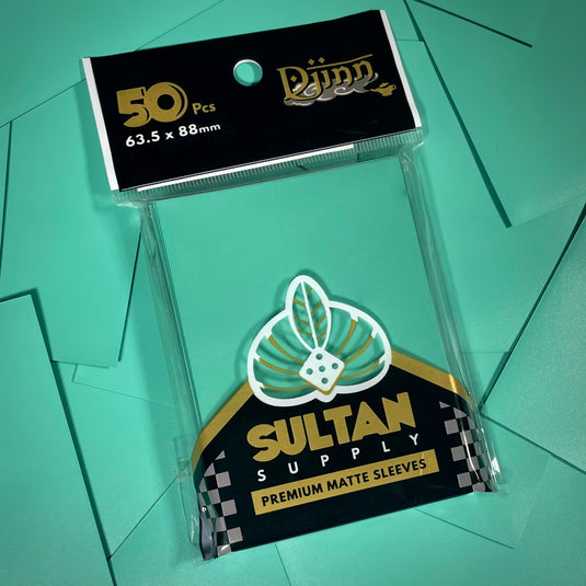 SULTAN SUPPLY: 50 PCS 63.5 X 88MM (66X91) MATTE DECK PROTECTOR DUAL LAYER (MINT GREEN)