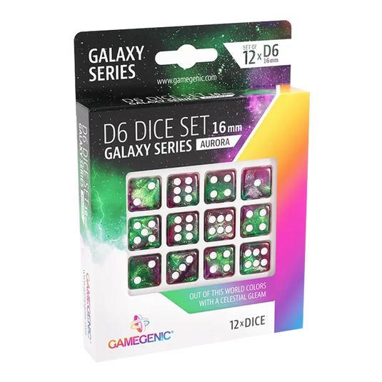 GALAXY SERIES - AURORA - D6 DICE SET 16 MM (12 PCS)