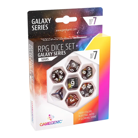 GALAXY SERIES - MARS- RPG DICE SET (7PCS)