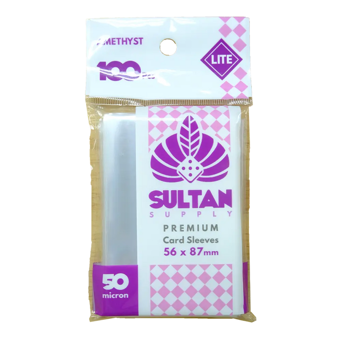 SLEEVES SULTAN AMETHYST LITE 50M. ซองใส่การ์ด ขนาด 56x87 มม. (100 pcs)